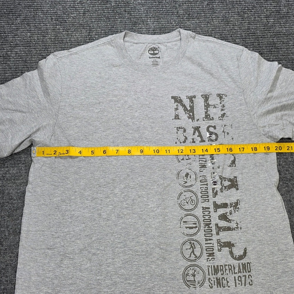 Timberland NH Base Camp T-Shirt Mens Size M Heather Grey Cotton Short Sleeve NWT - Picture 7 of 8